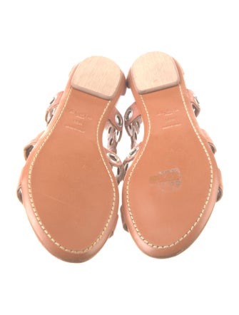 Alaïa Suede Chain-Link Accents Gladiator Sandals