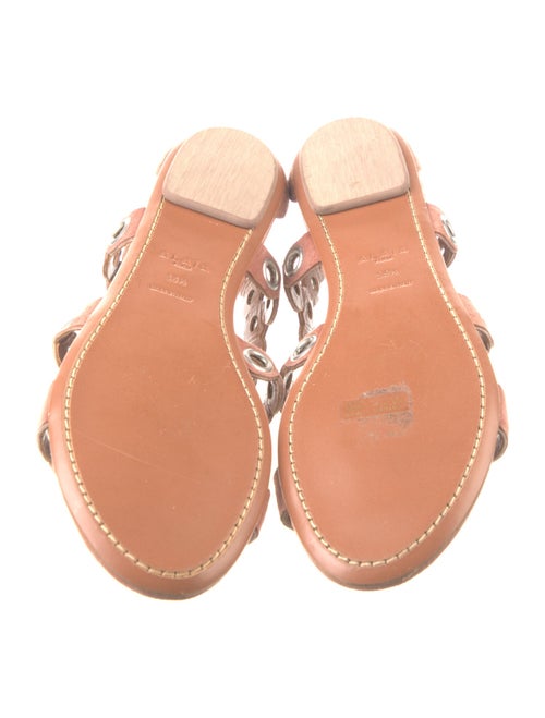 Alaïa Suede Chain-Link Accents Gladiator Sandals