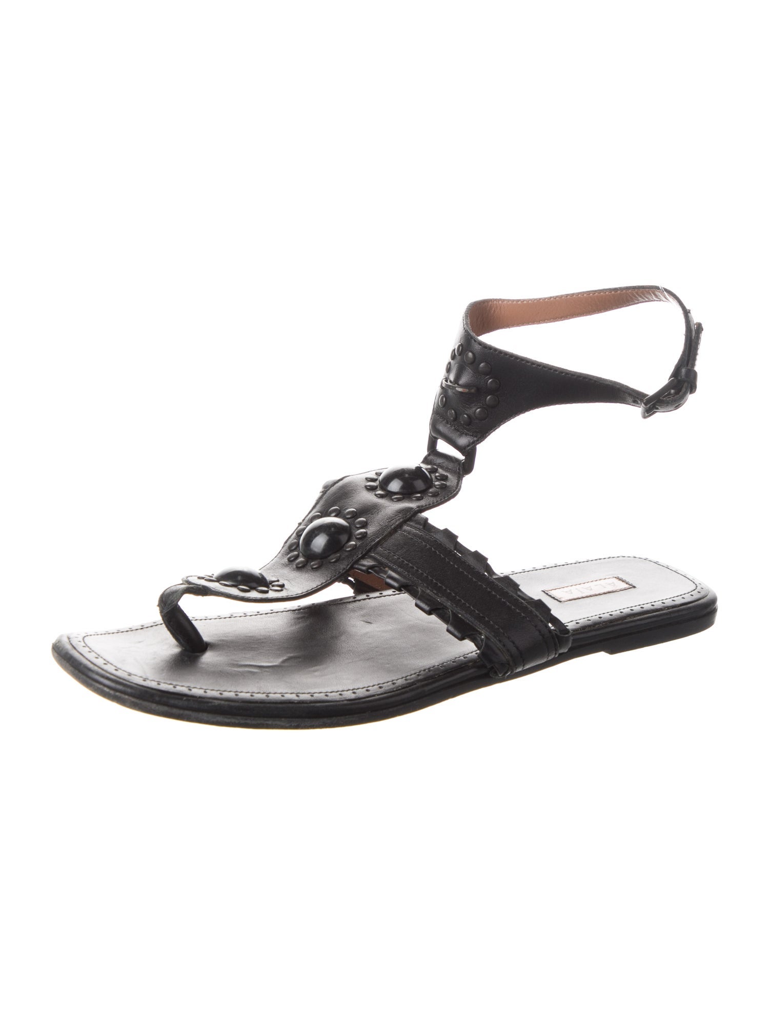 Alaïa Patent Leather Gladiator Sandals