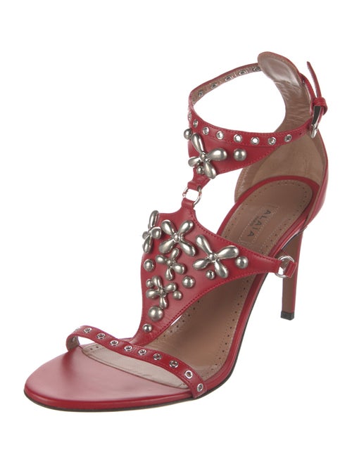 Alaïa Leather T-Strap Sandals