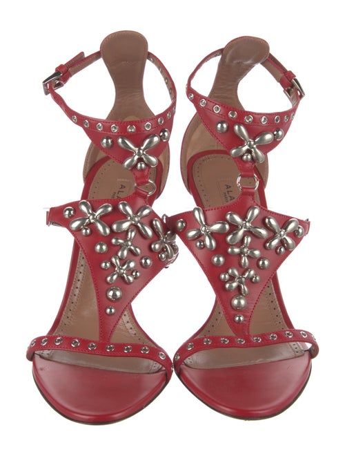 Alaïa Leather T-Strap Sandals