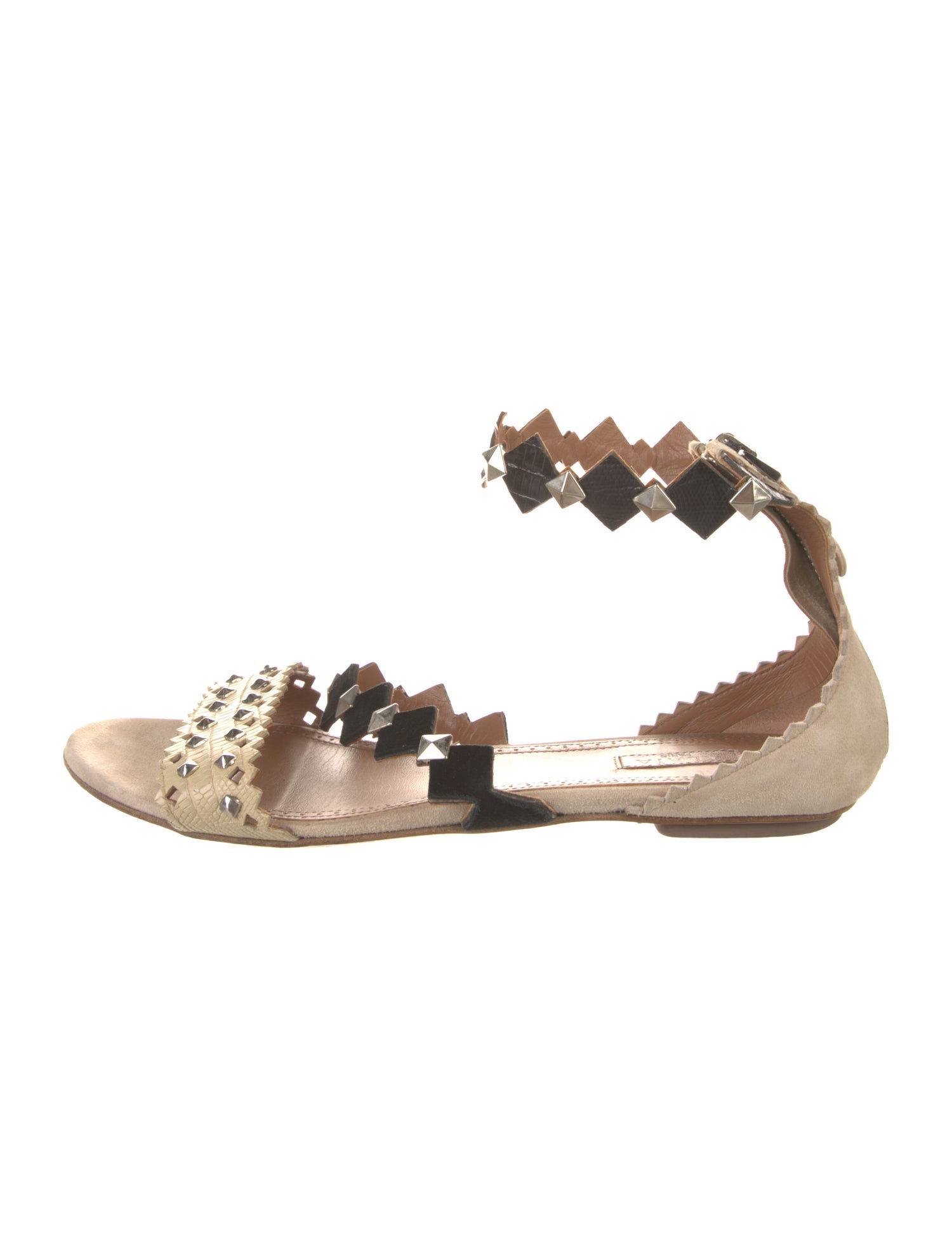 Alaïa Suede Studded Accents Gladiator Sandals