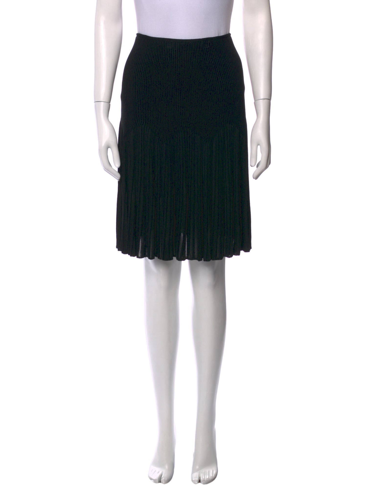 Alaïa Pleated Accents Knee-Length Skirt