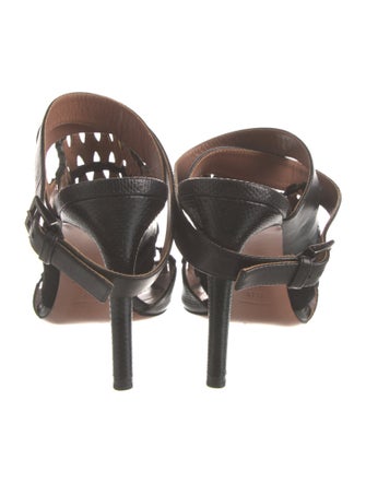 Alaïa Leather Cutout Accent Sandals