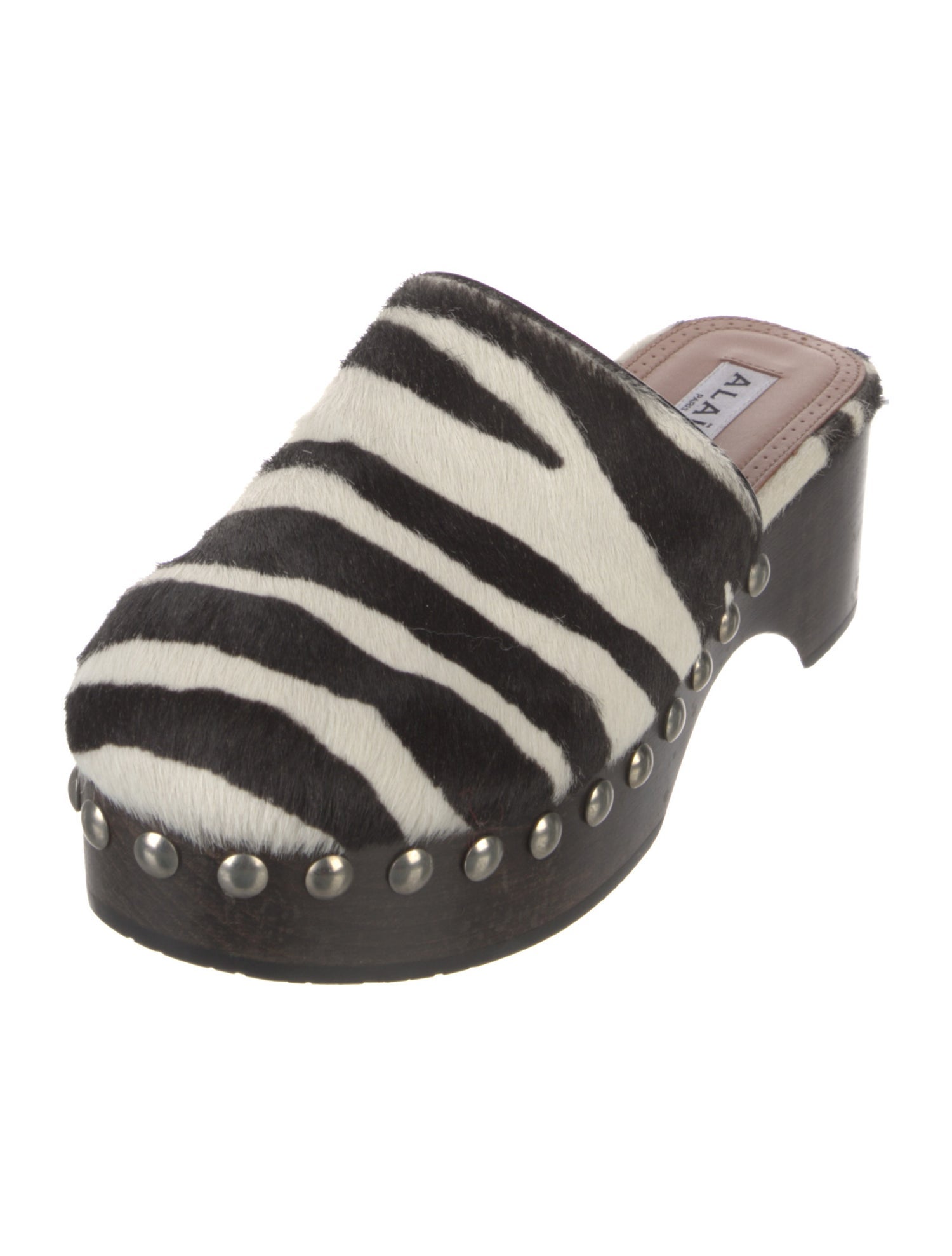 Alaïa Ponyhair Printed Mules