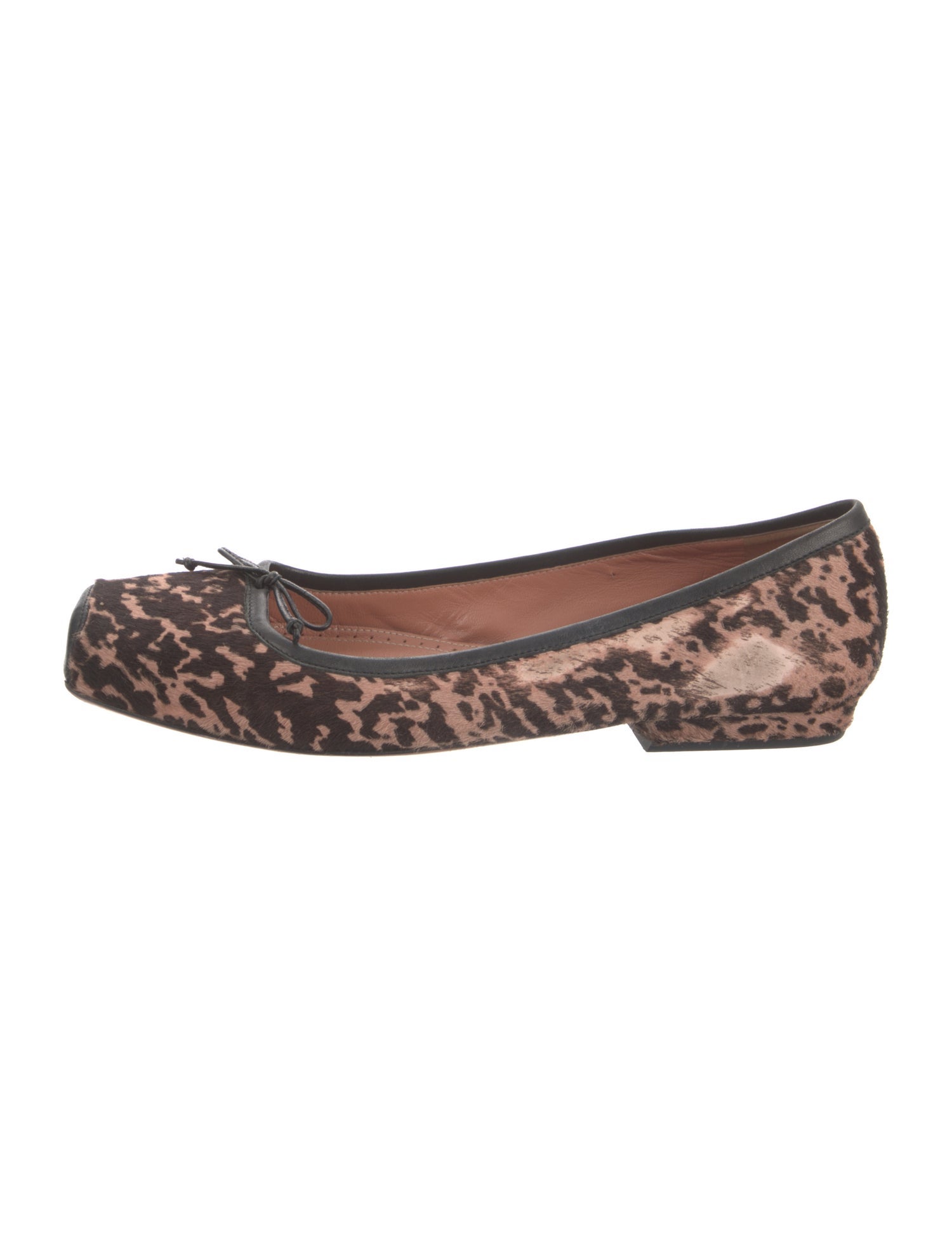 Alaïa Ponyhair Animal Print Ballet Flats