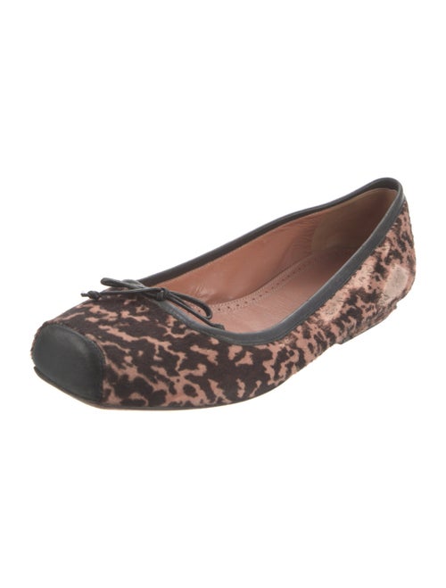 Alaïa Ponyhair Animal Print Ballet Flats
