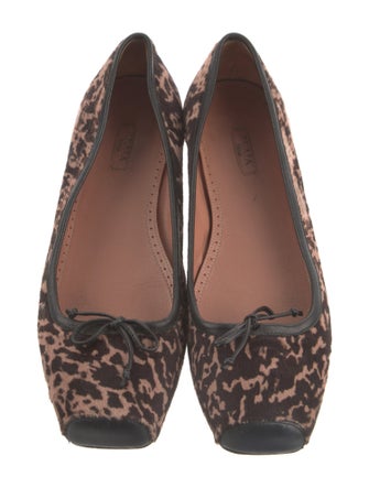 Alaïa Ponyhair Animal Print Ballet Flats