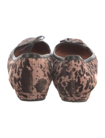 Alaïa Ponyhair Animal Print Ballet Flats