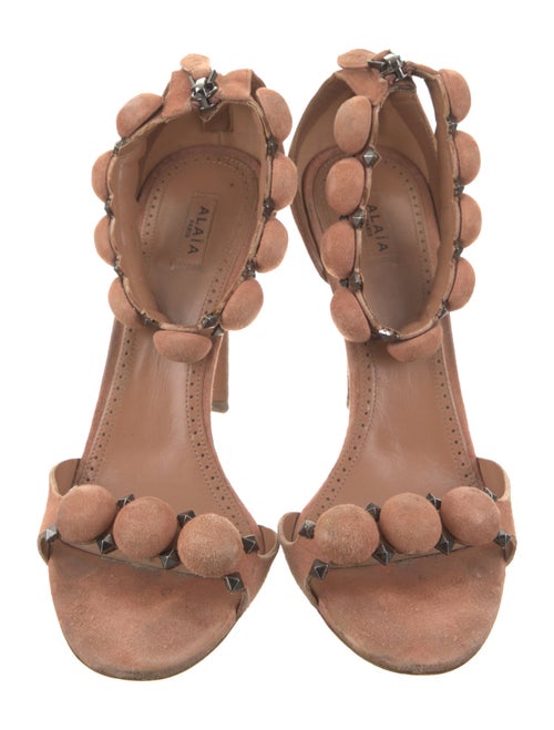 Alaïa Suede Studded Accents Sandals