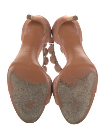 Alaïa Suede Studded Accents Sandals