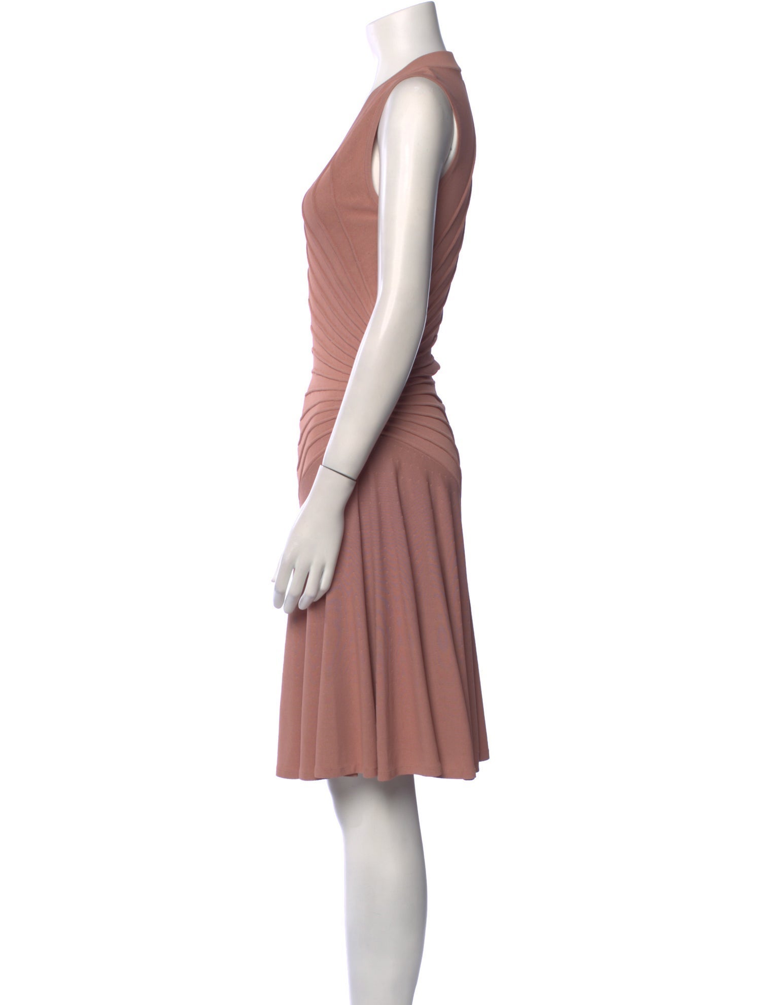 Alaïa V-Neck Knee-Length Dress