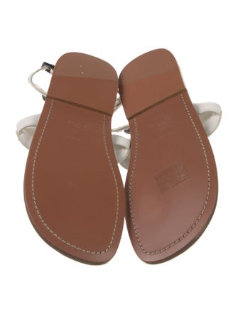 Alaïa Leather Studded Accents T-Strap Sandals