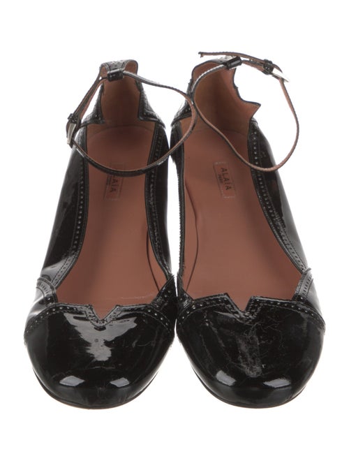 Alaïa Patent Leather Lasercut Accents Flats