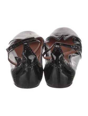 Alaïa Patent Leather Lasercut Accents Flats