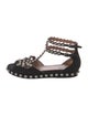 Alaïa Suede Studded Accents T-Strap Sandals