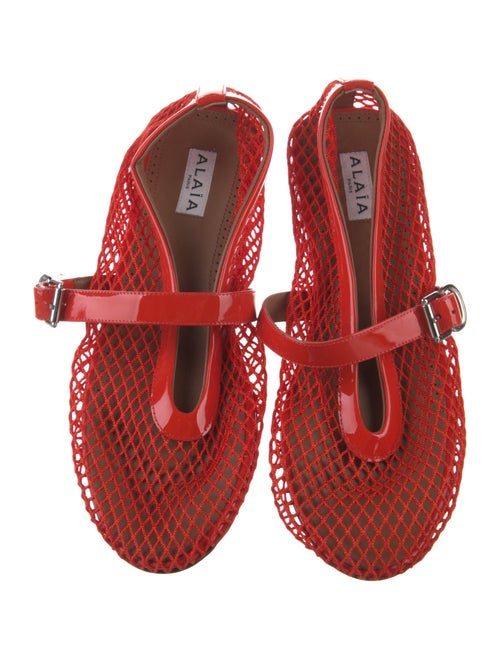 Alaïa Mesh Mesh Accents Mary Jane Flats