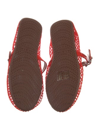 Alaïa Mesh Mesh Accents Mary Jane Flats