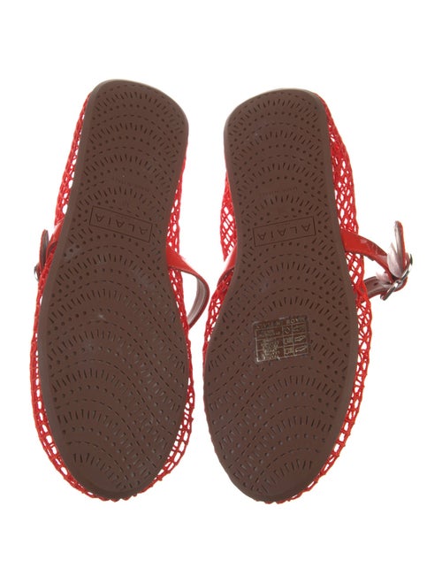 Alaïa Mesh Mesh Accents Mary Jane Flats