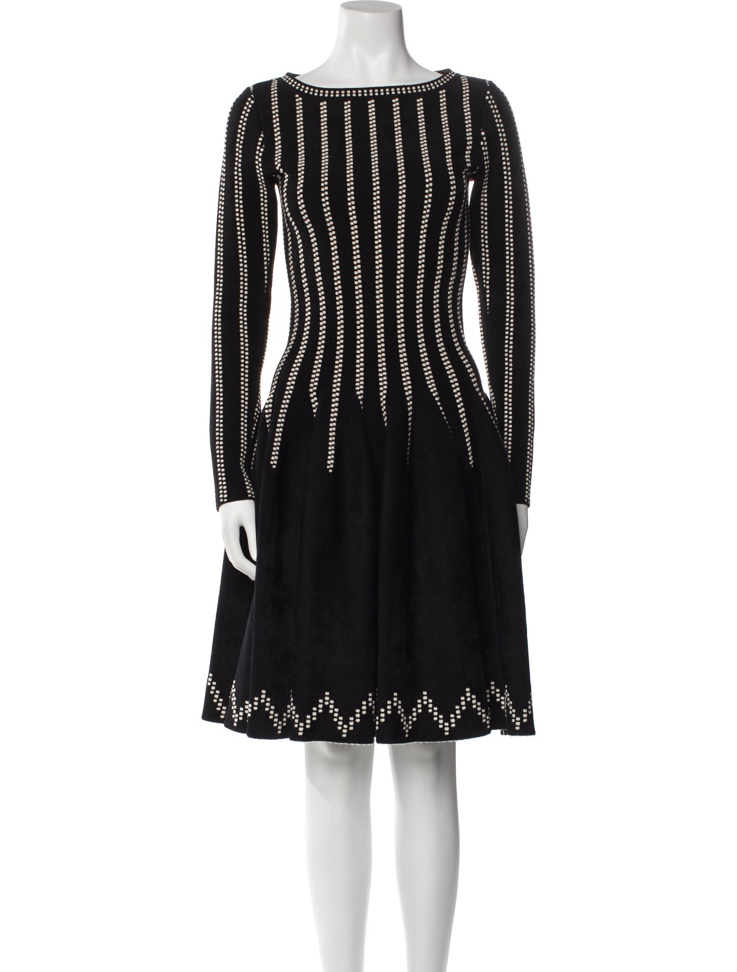 Alaïa Bateau Neckline Knee-Length Dress