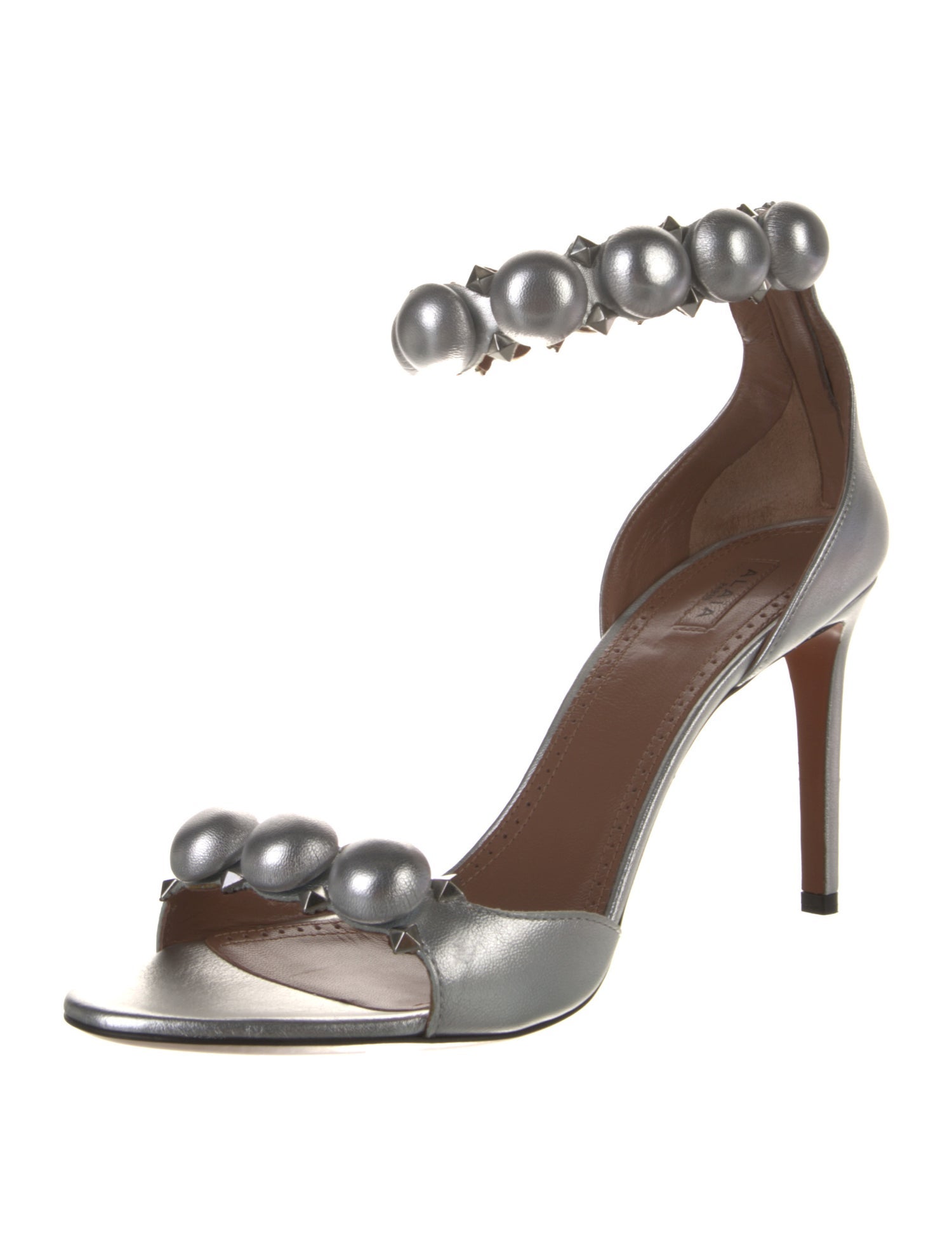 Alaïa Leather Studded Accents Sandals