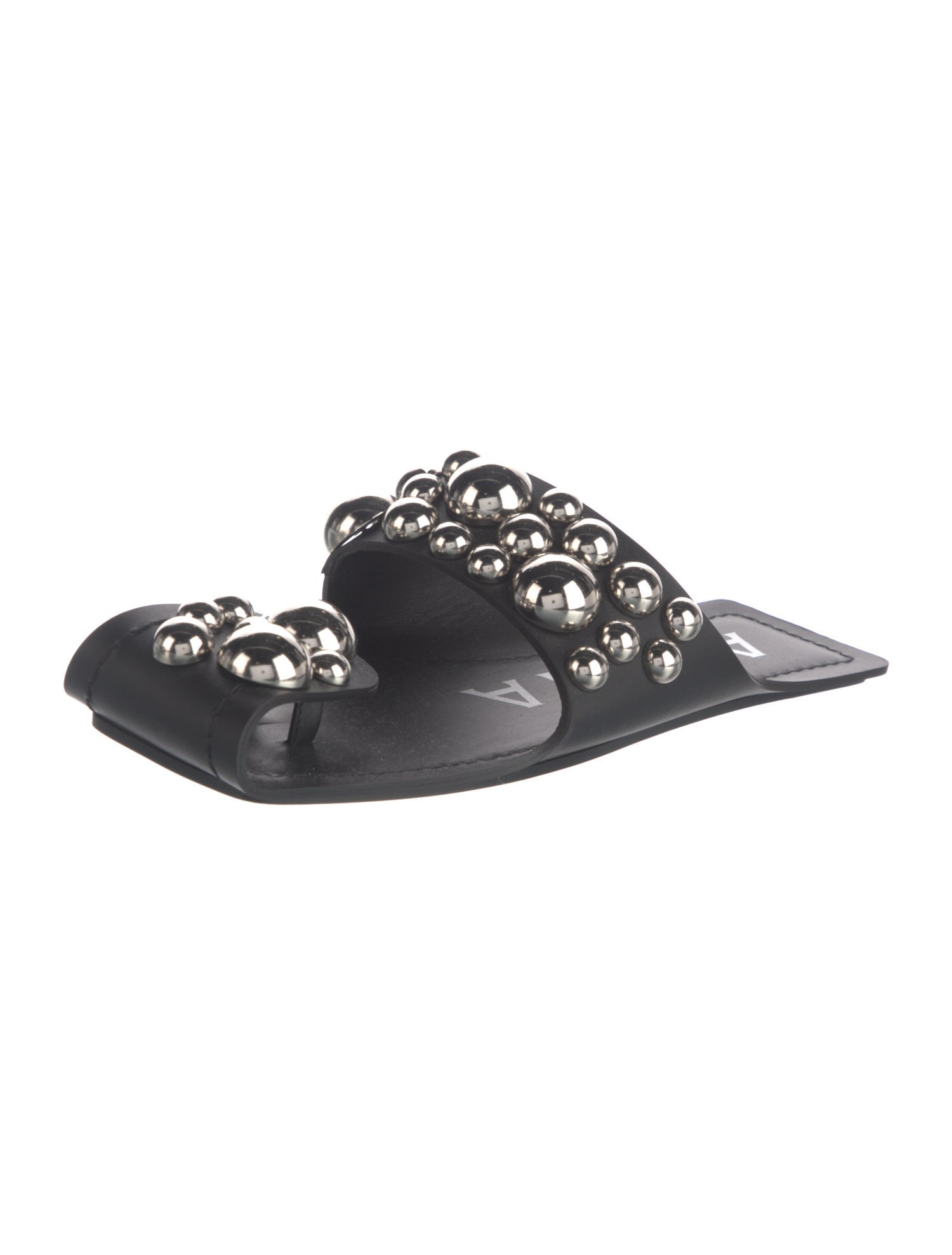 Alaïa Leather Studded Accents Slides