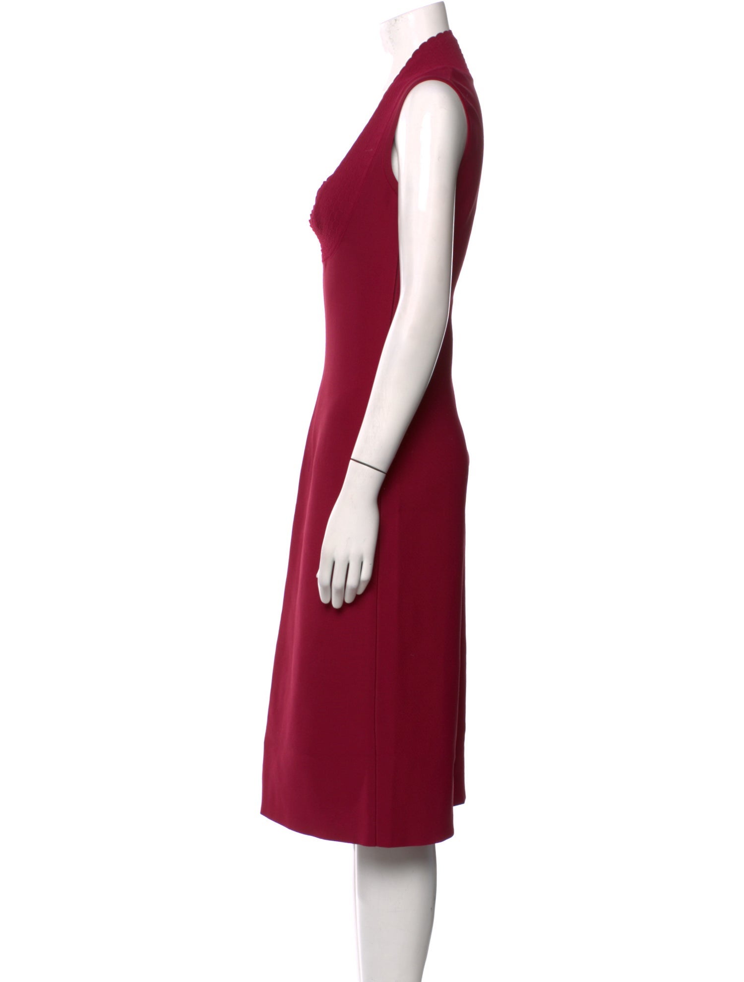 Alaïa Square Neckline Midi Length Dress
