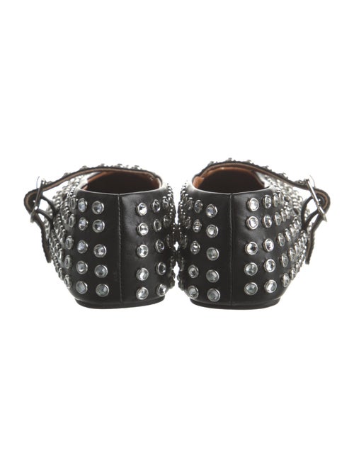 Alaïa Leather Crystal Embellishments Loafers
