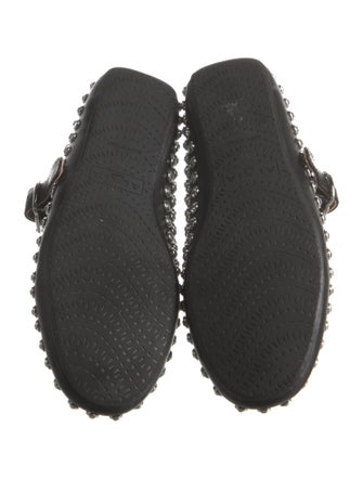 Alaïa Leather Crystal Embellishments Loafers