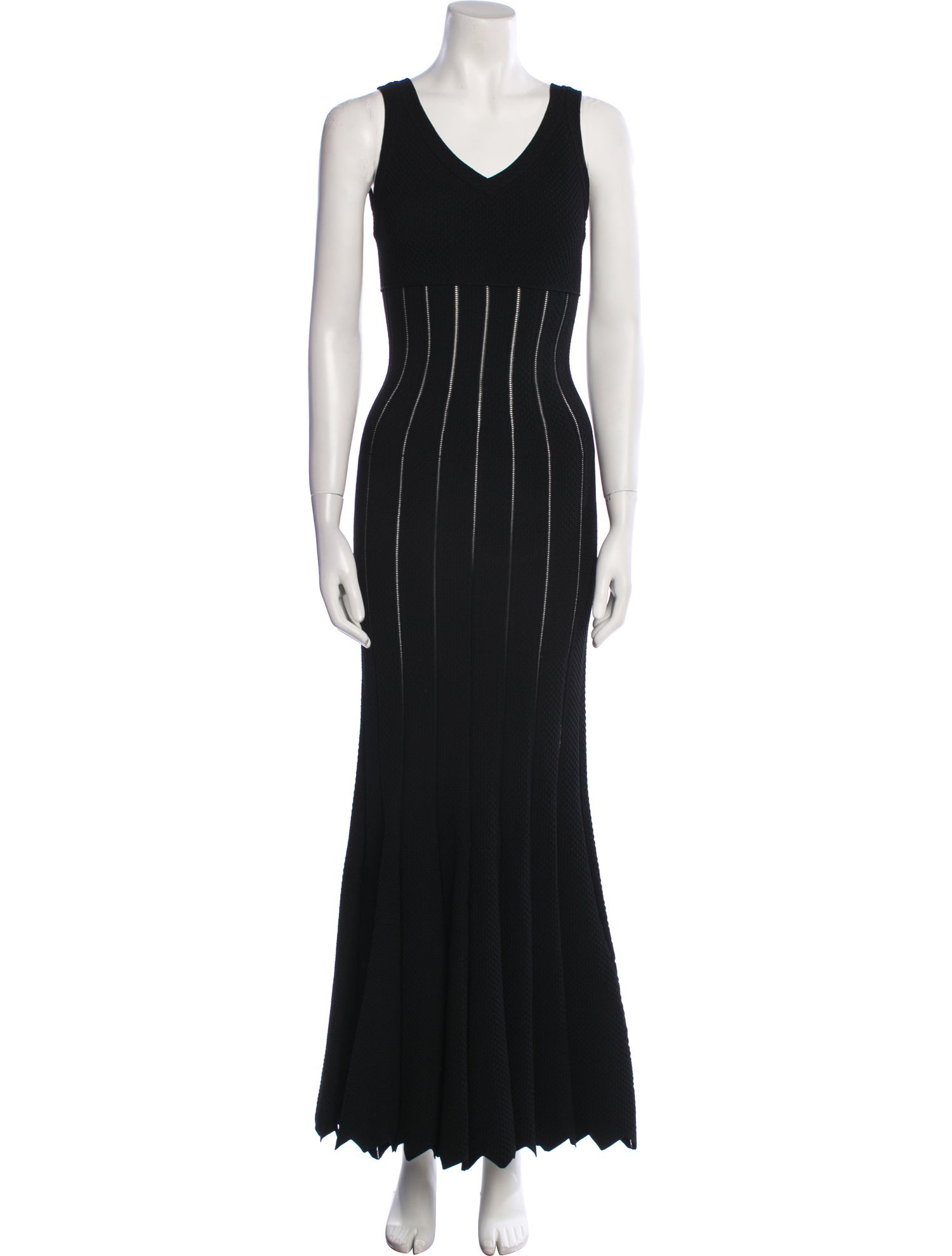 Alaïa Striped Long Dress