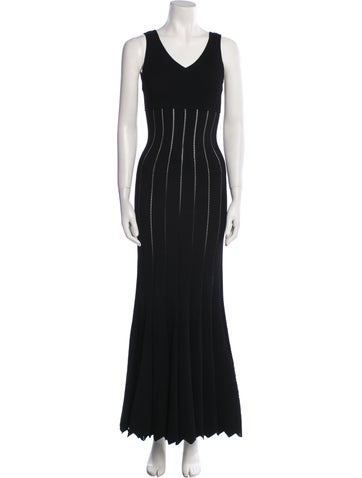 Alaïa Dresses Striped Long Dress Us6, Fr38 | M