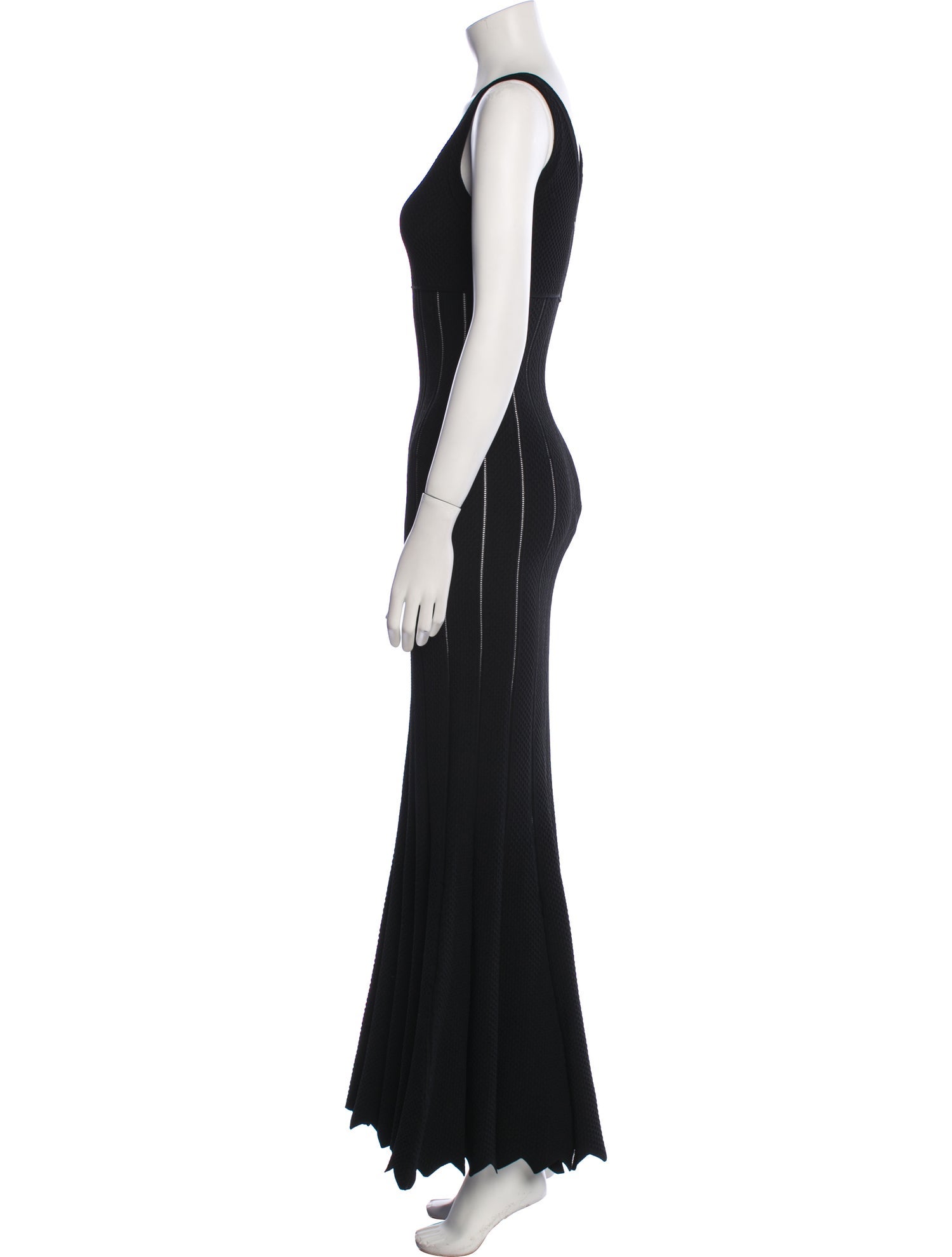 Alaïa Striped Long Dress