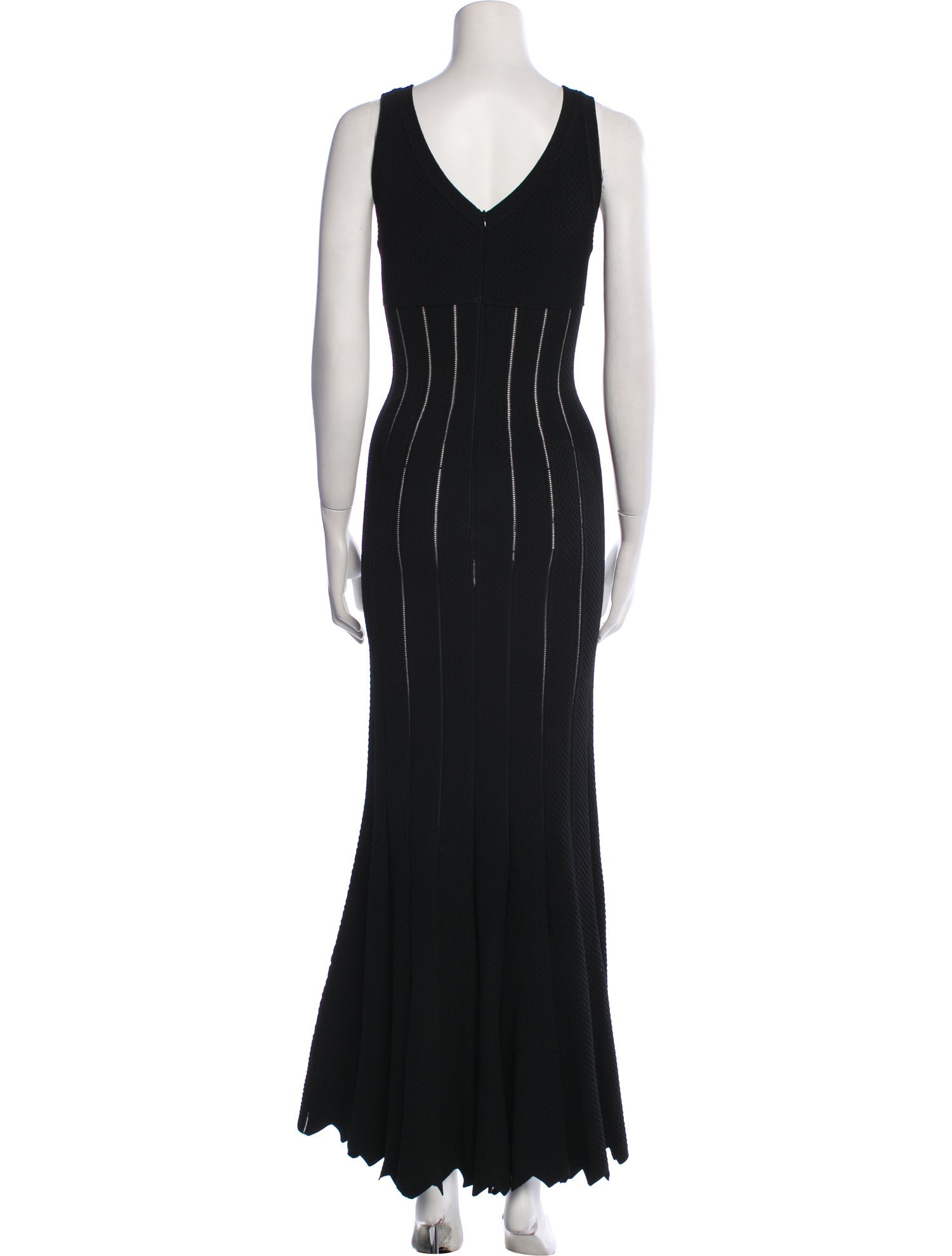 Alaïa Striped Long Dress