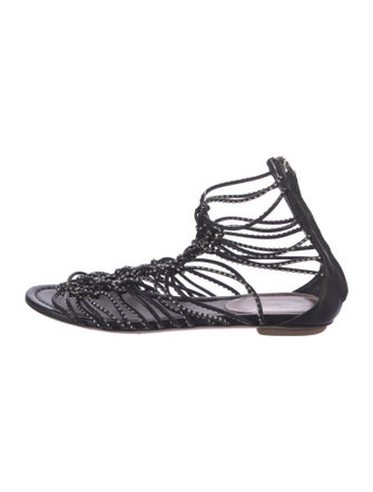 Alaïa Leather Gladiator Sandals