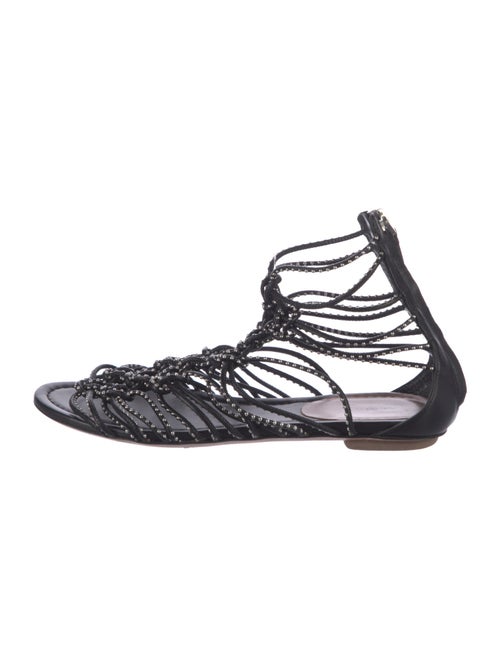 Alaïa Leather Gladiator Sandals