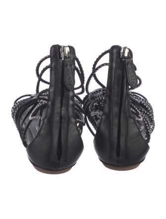 Alaïa Leather Gladiator Sandals