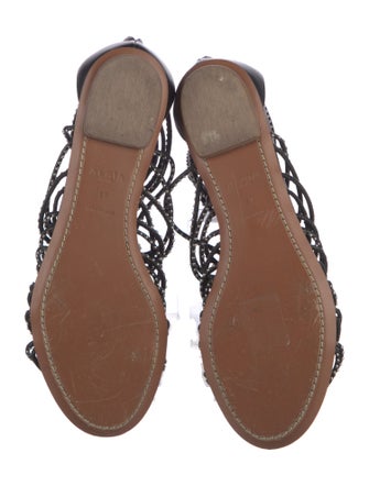 Alaïa Leather Gladiator Sandals