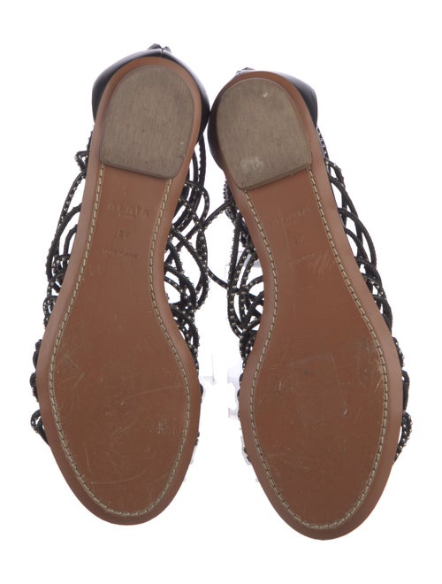 Alaïa Leather Gladiator Sandals