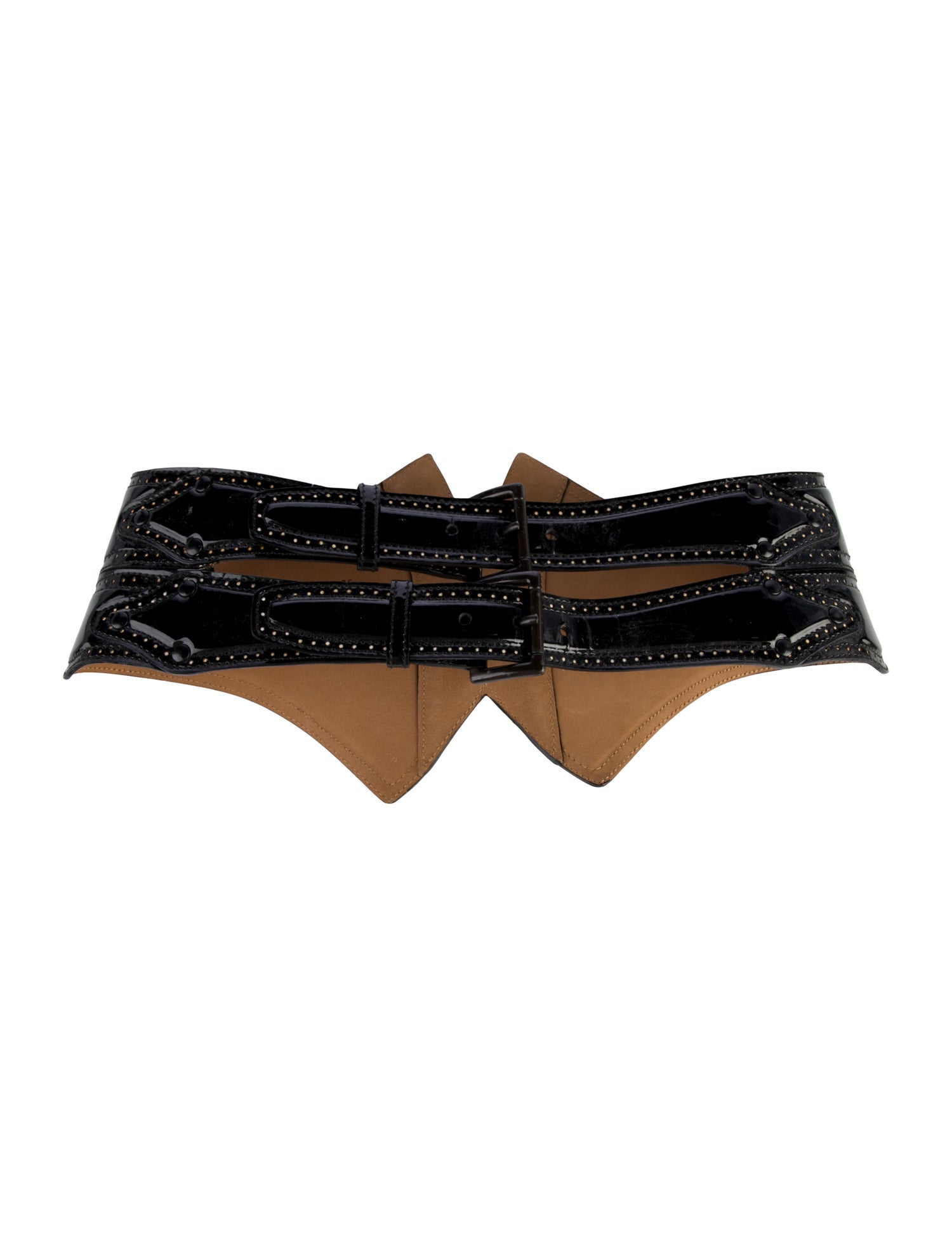 Alaïa Wide Patent Leather Waist Belt