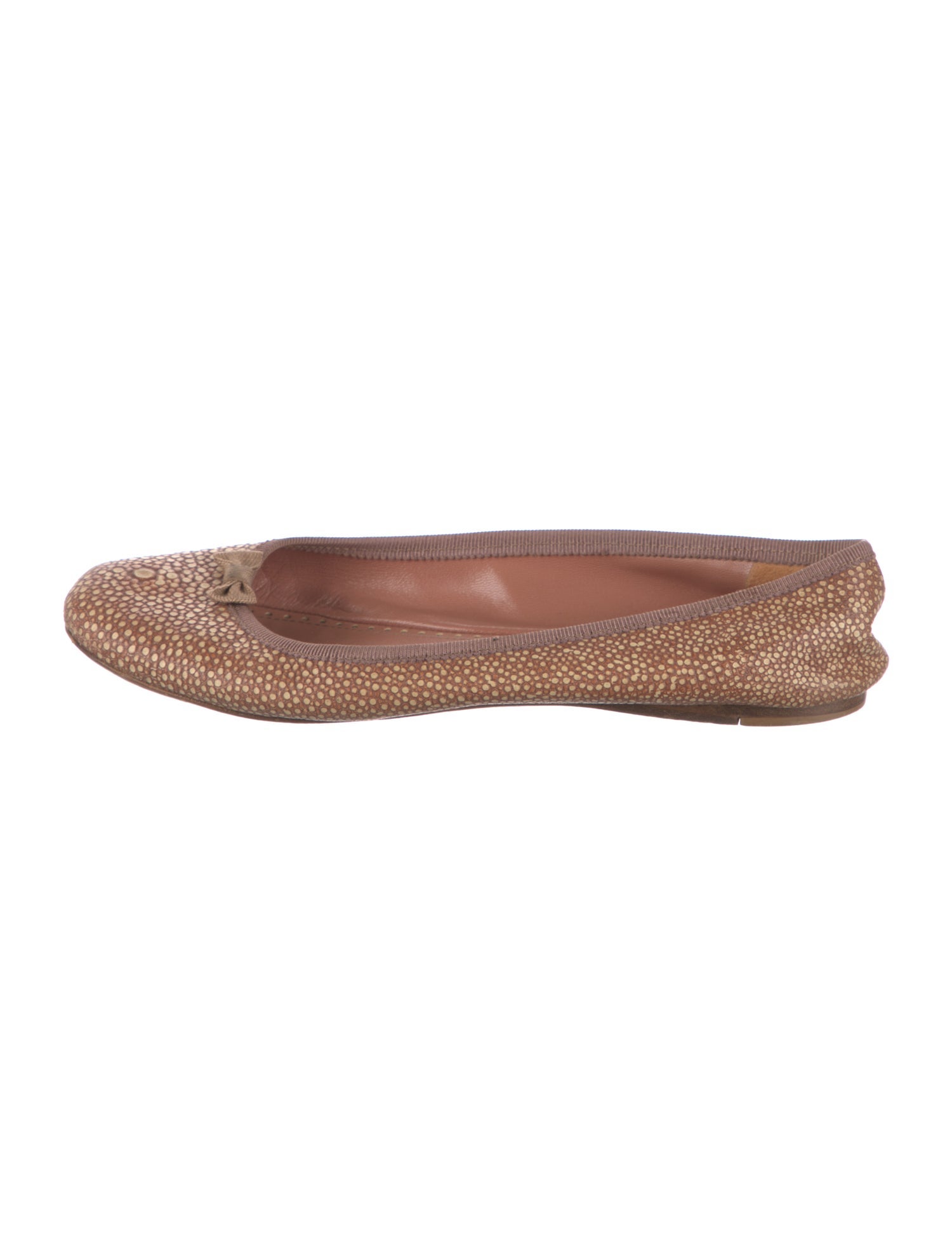 Alaïa Embossed Leather Printed Ballet Flats