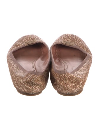 Alaïa Embossed Leather Printed Ballet Flats
