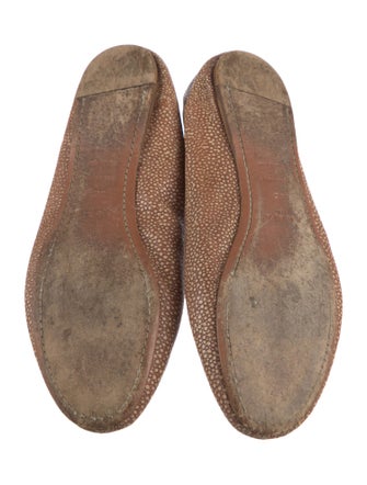 Alaïa Embossed Leather Printed Ballet Flats