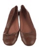 Alaïa Leather Bow Accents Ballet Flats