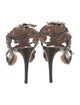 Alaïa Leather Studded Accents T-Strap Sandals