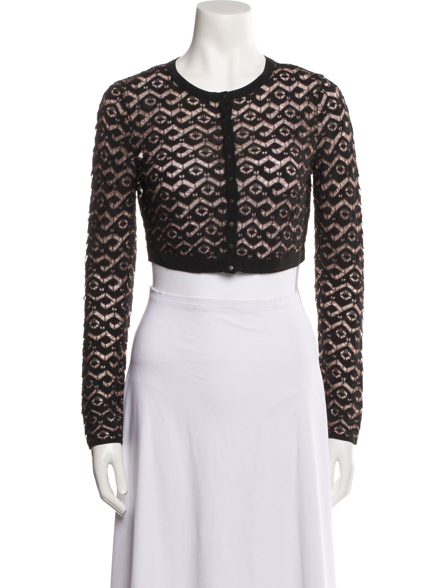 Alaïa Patterned Crew Neck Sweater