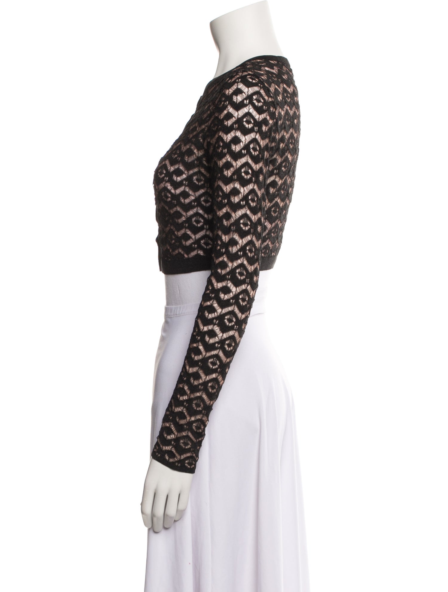 Alaïa Patterned Crew Neck Sweater
