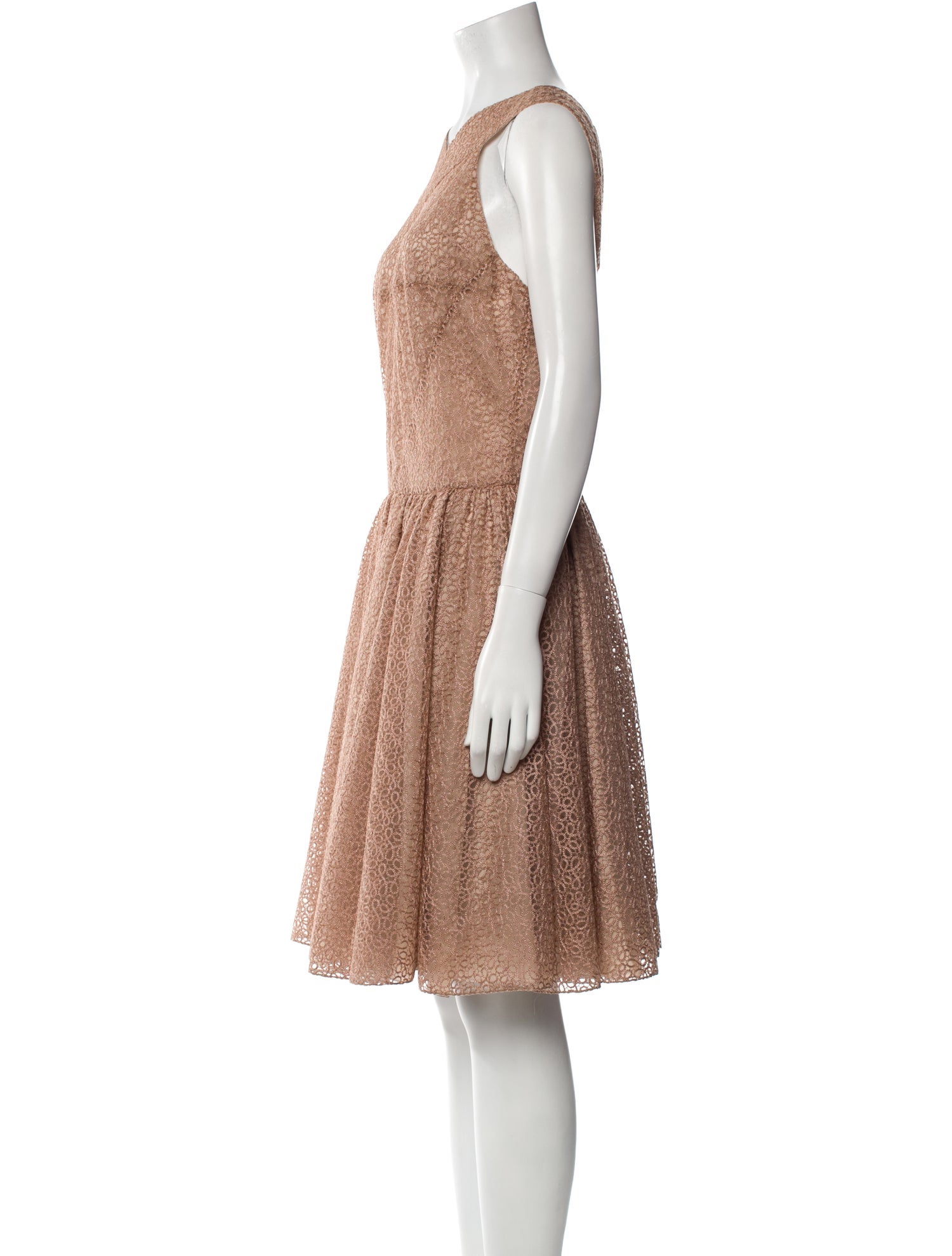 Alaïa V-Neck Knee-Length Dress