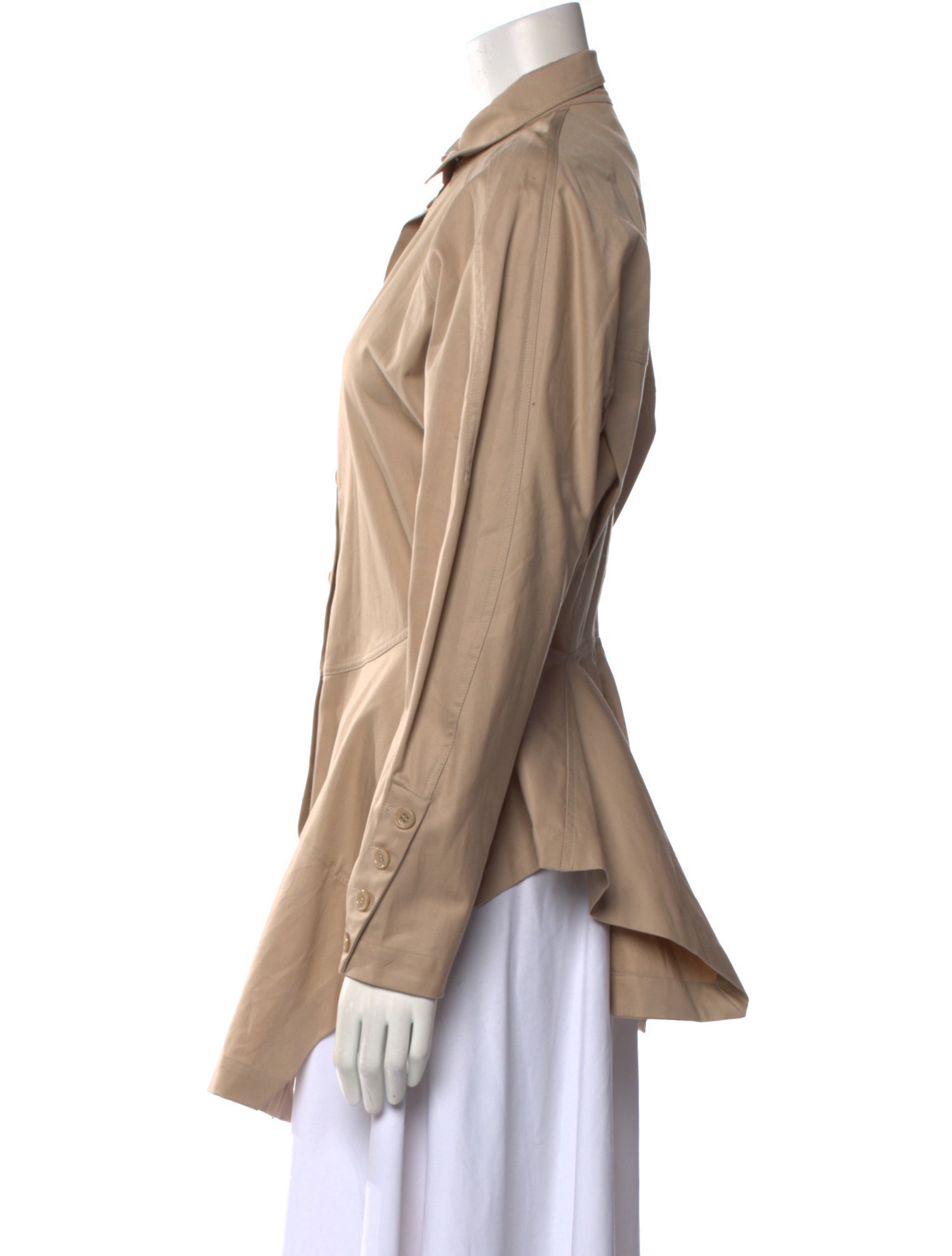 Alaïa Long Sleeve Button-Up Top