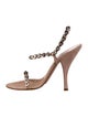 Alaïa Suede Chain-Link Accents Slingback Sandals