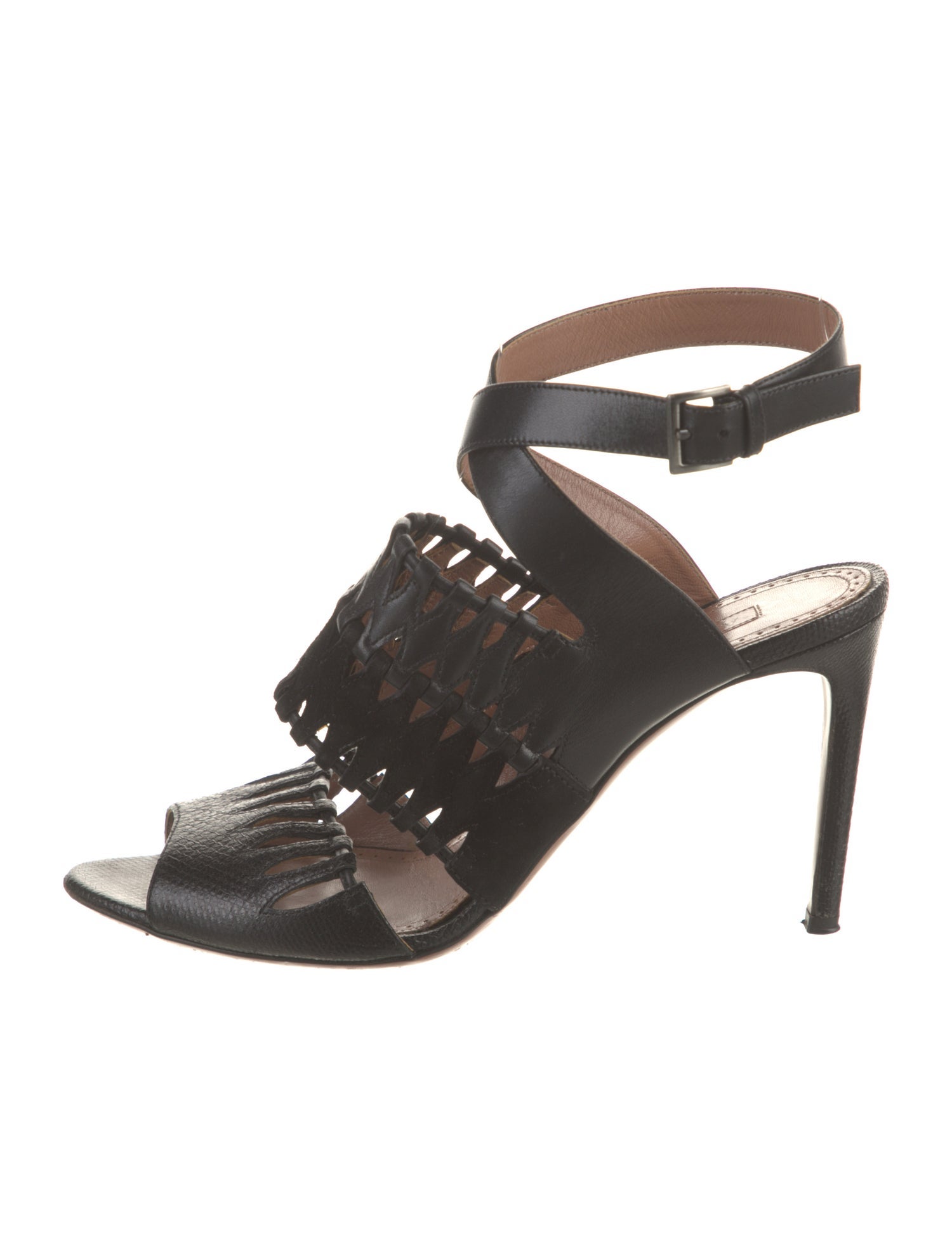 Alaïa Leather Cutout Accent Slingback Pumps
